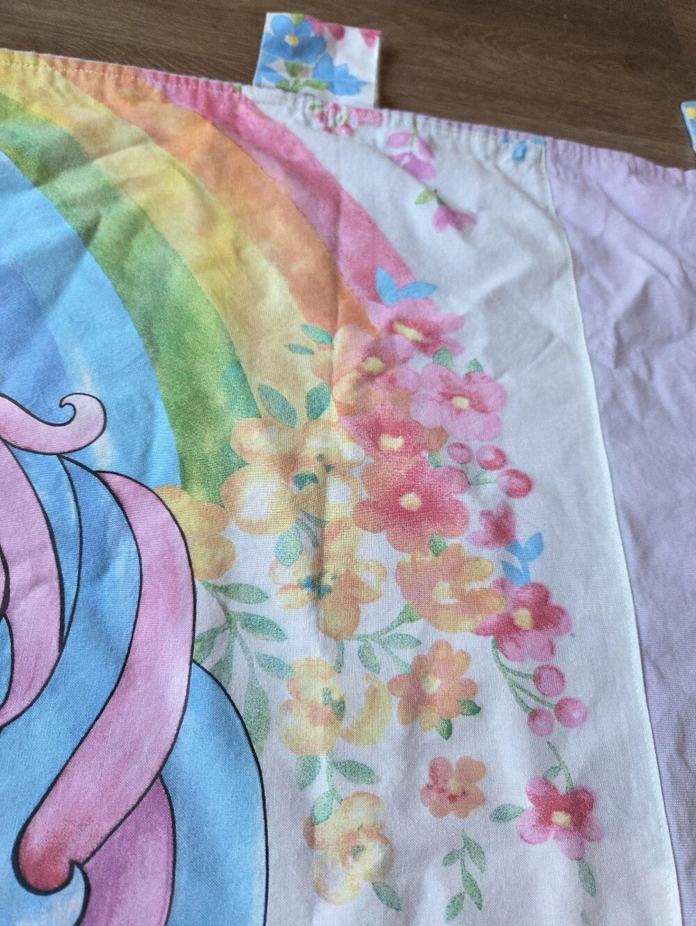 Set of 2 Hand Made Princess Castle Unicorn Pink & Purple Girls Bedroom Curtains